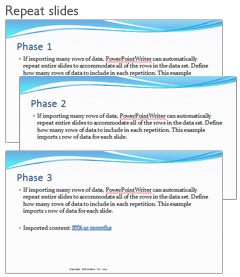 Repeating slides